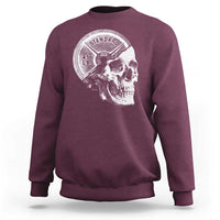 Skull 45 lbs Plate Weight Lifting Gym Workout Sweatshirt - Wonder Print Shop