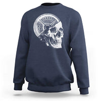 Skull 45 lbs Plate Weight Lifting Gym Workout Sweatshirt - Wonder Print Shop