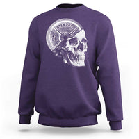 Skull 45 lbs Plate Weight Lifting Gym Workout Sweatshirt - Wonder Print Shop