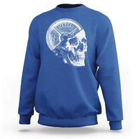 Skull 45 lbs Plate Weight Lifting Gym Workout Sweatshirt - Wonder Print Shop