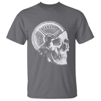 Skull 45 lbs Plate Weight Lifting Gym Workout T Shirt - Wonder Print Shop