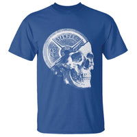 Skull 45 lbs Plate Weight Lifting Gym Workout T Shirt - Wonder Print Shop