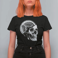 Skull 45 lbs Plate Weight Lifting Gym Workout T Shirt For Women - Wonder Print Shop