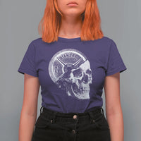 Skull 45 lbs Plate Weight Lifting Gym Workout T Shirt For Women - Wonder Print Shop