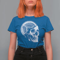 Skull 45 lbs Plate Weight Lifting Gym Workout T Shirt For Women - Wonder Print Shop