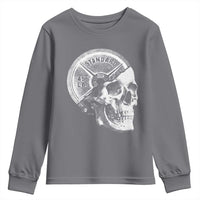 Skull 45 lbs Plate Weight Lifting Gym Workout Youth Sweatshirt - Wonder Print Shop