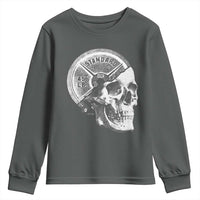 Skull 45 lbs Plate Weight Lifting Gym Workout Youth Sweatshirt - Wonder Print Shop
