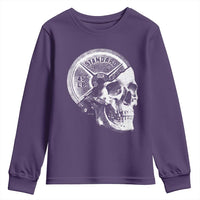 Skull 45 lbs Plate Weight Lifting Gym Workout Youth Sweatshirt - Wonder Print Shop