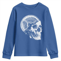 Skull 45 lbs Plate Weight Lifting Gym Workout Youth Sweatshirt - Wonder Print Shop
