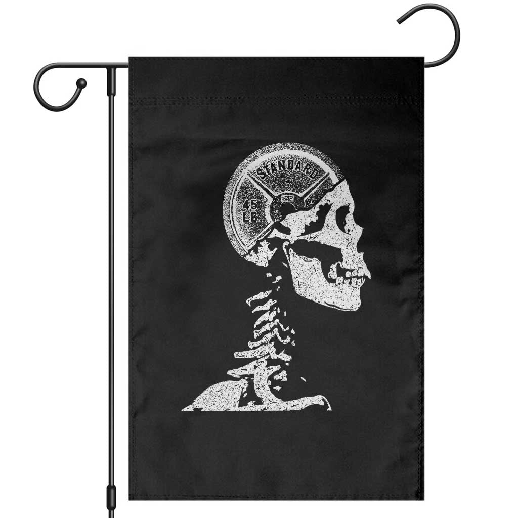 Funny Skeleton 45 lbs Plate Weight Lifting Gym Working Out Garden Flag - Wonder Print Shop