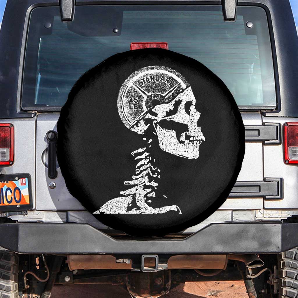 Funny Skeleton 45 lbs Plate Weight Lifting Gym Working Out Spare Tire Cover - Wonder Print Shop