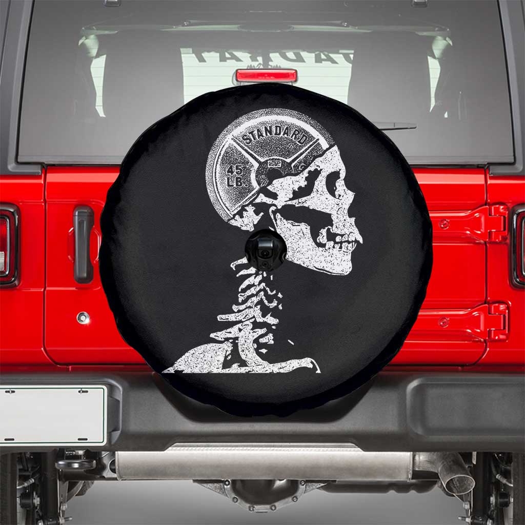 Funny Skeleton 45 lbs Plate Weight Lifting Gym Working Out Spare Tire Cover - Wonder Print Shop