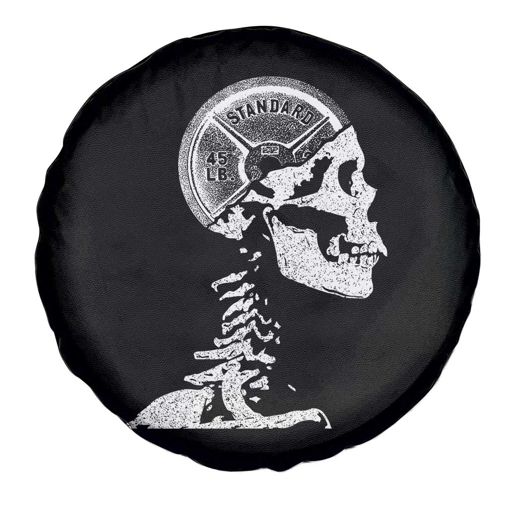 Funny Skeleton 45 lbs Plate Weight Lifting Gym Working Out Spare Tire Cover - Wonder Print Shop