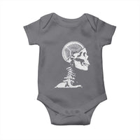 Funny Skeleton 45 lbs Plate Weight Lifting Gym Working Out Baby Onesie - Wonder Print Shop