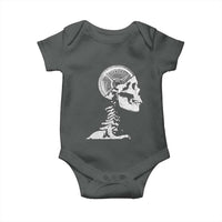 Funny Skeleton 45 lbs Plate Weight Lifting Gym Working Out Baby Onesie - Wonder Print Shop