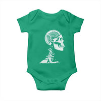 Funny Skeleton 45 lbs Plate Weight Lifting Gym Working Out Baby Onesie - Wonder Print Shop