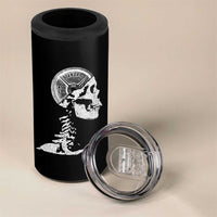 Funny Skeleton 45 lbs Plate Weight Lifting Gym Working Out 4 in 1 Can Cooler Tumbler - Wonder Print Shop