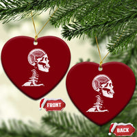 Funny Skeleton 45 lbs Plate Weight Lifting Gym Working Out Ceramic Ornament - Wonder Print Shop