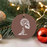 Funny Skeleton 45 lbs Plate Weight Lifting Gym Working Out Ceramic Ornament - Wonder Print Shop