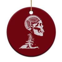 Funny Skeleton 45 lbs Plate Weight Lifting Gym Working Out Ceramic Ornament - Wonder Print Shop