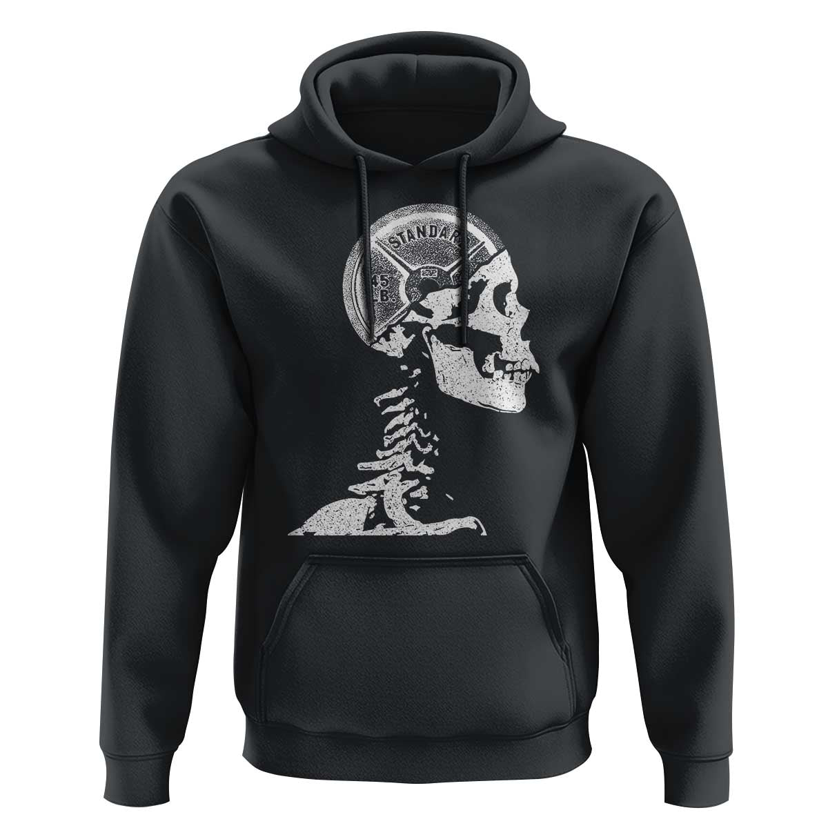 Funny Skeleton 45 lbs Plate Weight Lifting Gym Working Out Hoodie - Wonder Print Shop