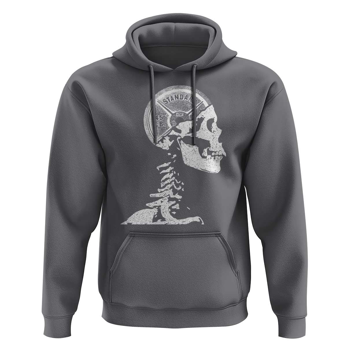 Funny Skeleton 45 lbs Plate Weight Lifting Gym Working Out Hoodie - Wonder Print Shop
