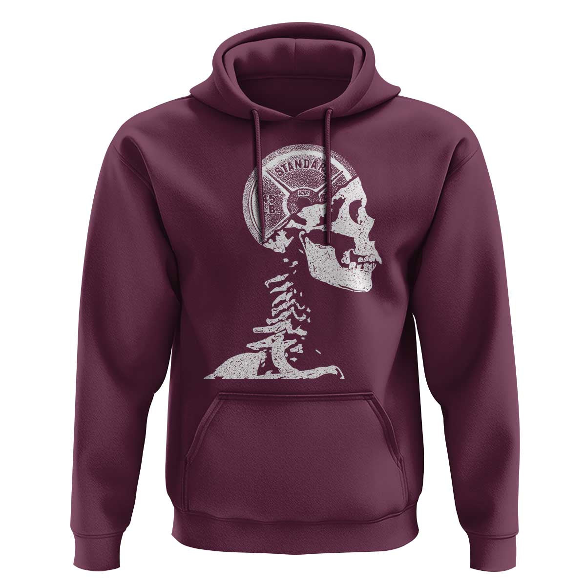 Funny Skeleton 45 lbs Plate Weight Lifting Gym Working Out Hoodie - Wonder Print Shop