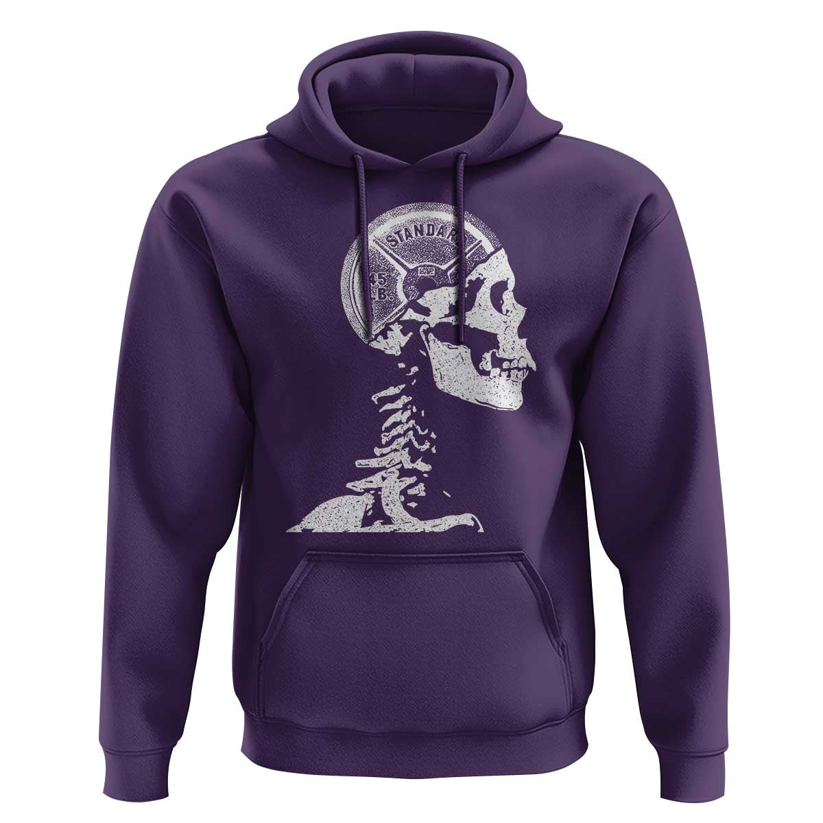 Funny Skeleton 45 lbs Plate Weight Lifting Gym Working Out Hoodie - Wonder Print Shop