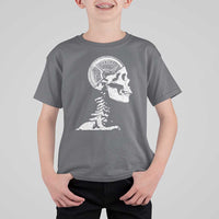 Funny Skeleton 45 lbs Plate Weight Lifting Gym Working Out T Shirt For Kid - Wonder Print Shop