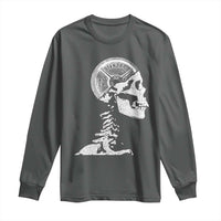 Funny Skeleton 45 lbs Plate Weight Lifting Gym Working Out Long Sleeve Shirt - Wonder Print Shop