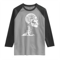 Funny Skeleton 45 lbs Plate Weight Lifting Gym Working Out Raglan Shirt - Wonder Print Shop