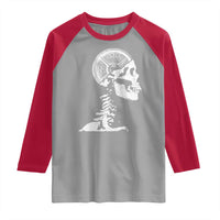 Funny Skeleton 45 lbs Plate Weight Lifting Gym Working Out Raglan Shirt - Wonder Print Shop