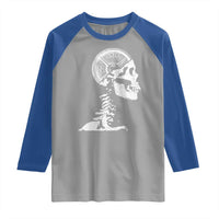 Funny Skeleton 45 lbs Plate Weight Lifting Gym Working Out Raglan Shirt - Wonder Print Shop