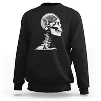 Funny Skeleton 45 lbs Plate Weight Lifting Gym Working Out Sweatshirt - Wonder Print Shop