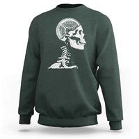 Funny Skeleton 45 lbs Plate Weight Lifting Gym Working Out Sweatshirt - Wonder Print Shop