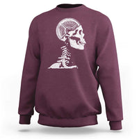 Funny Skeleton 45 lbs Plate Weight Lifting Gym Working Out Sweatshirt - Wonder Print Shop