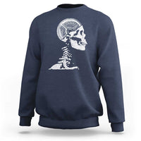 Funny Skeleton 45 lbs Plate Weight Lifting Gym Working Out Sweatshirt - Wonder Print Shop
