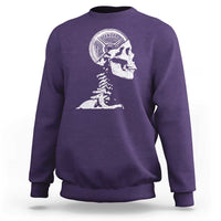 Funny Skeleton 45 lbs Plate Weight Lifting Gym Working Out Sweatshirt - Wonder Print Shop