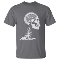Funny Skeleton 45 lbs Plate Weight Lifting Gym Working Out T Shirt - Wonder Print Shop