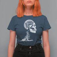 Funny Skeleton 45 lbs Plate Weight Lifting Gym Working Out T Shirt For Women - Wonder Print Shop
