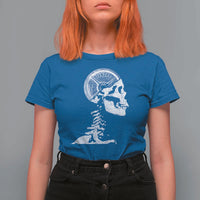 Funny Skeleton 45 lbs Plate Weight Lifting Gym Working Out T Shirt For Women - Wonder Print Shop