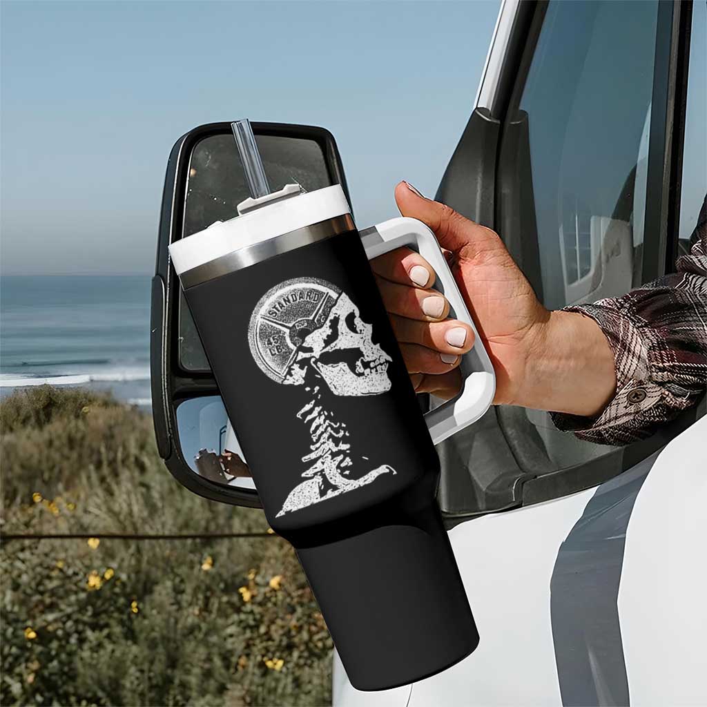 Funny Skeleton 45 lbs Plate Weight Lifting Gym Working Out Tumbler With Handle - Wonder Print Shop