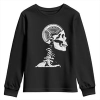 Funny Skeleton 45 lbs Plate Weight Lifting Gym Working Out Youth Sweatshirt - Wonder Print Shop