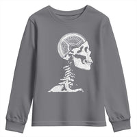 Funny Skeleton 45 lbs Plate Weight Lifting Gym Working Out Youth Sweatshirt - Wonder Print Shop
