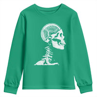 Funny Skeleton 45 lbs Plate Weight Lifting Gym Working Out Youth Sweatshirt - Wonder Print Shop