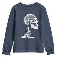 Funny Skeleton 45 lbs Plate Weight Lifting Gym Working Out Youth Sweatshirt - Wonder Print Shop