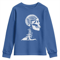 Funny Skeleton 45 lbs Plate Weight Lifting Gym Working Out Youth Sweatshirt - Wonder Print Shop