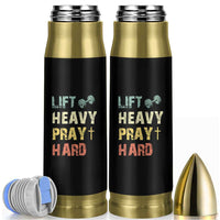 Lift Heavy Pray Hard Bullet Tumbler Christian Workout Jesus Gym Lifting Retro Cross - Wonder Print Shop