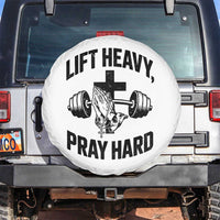 Lift Heavy Pray Hard Spare Tire Cover Christian Workout Jesus Gym Lifting - Wonder Print Shop