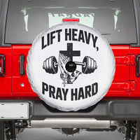 Lift Heavy Pray Hard Spare Tire Cover Christian Workout Jesus Gym Lifting - Wonder Print Shop